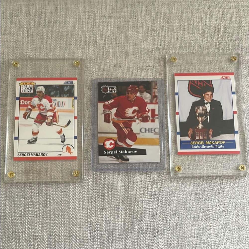 Sergei Makarov Collectible 3 Hockey Card Set